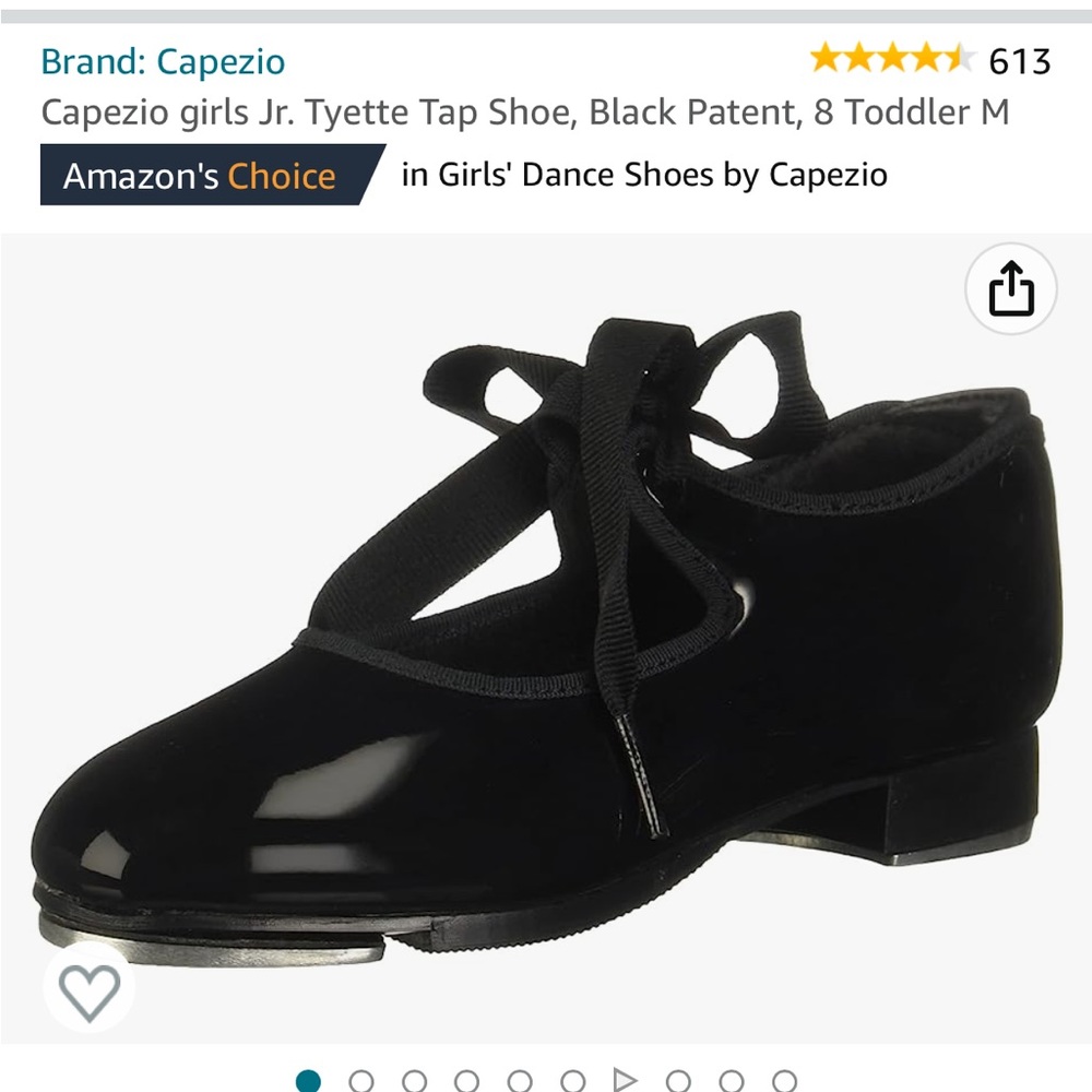 Capezio tap shoes - toddler size 8 like NEW!